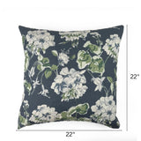 Cottage Grove Lagoon Floral outdoor pillow, 22 by 22 inches.