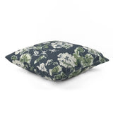 Side view of Cottage Grove Lagoon Floral outdoor pillow.