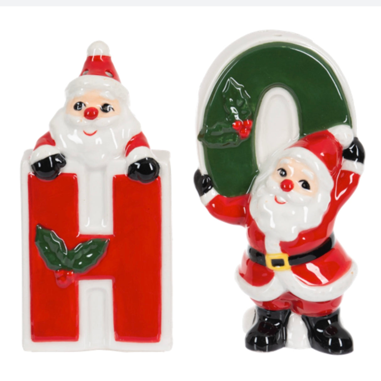 Christmas Santas Salt/Pepper Shakers, Set of 2