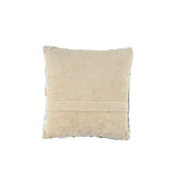 Back hooked pillow with yellow daffodils flower design on soft blue background