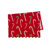 Dancing Candy Canes Cotton Tea Towel