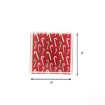 Dancing Candy Canes Square Acrylic Tray Medium with dimension of 8" x 8".