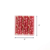 Dancing Candy Canes Square Acrylic Tray Medium with dimension of 8" x 8".
