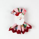 Darling Ornaments Christmas Cloth Dinner Napkins with Ric Rac, Set of 4