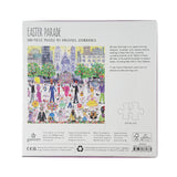 Back of 500 piece jigsaw puzzle with Easter parade city scene
