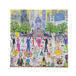 Front of 500 piece jigsaw puzzle with Easter parade city scene