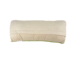 Back rectangular hooked pillow with colorful Easter eggs and grass design