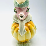 Vintage Ceramic Vegetables Piglet Pitcher