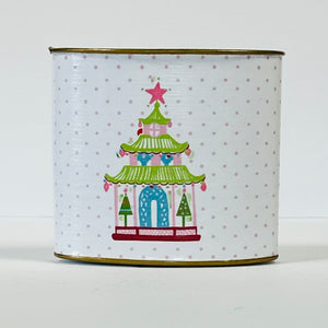 Festive Pagodas Small Christmas Caddy