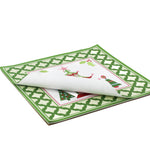 a Festive pagoda square paper placemats in a white background.