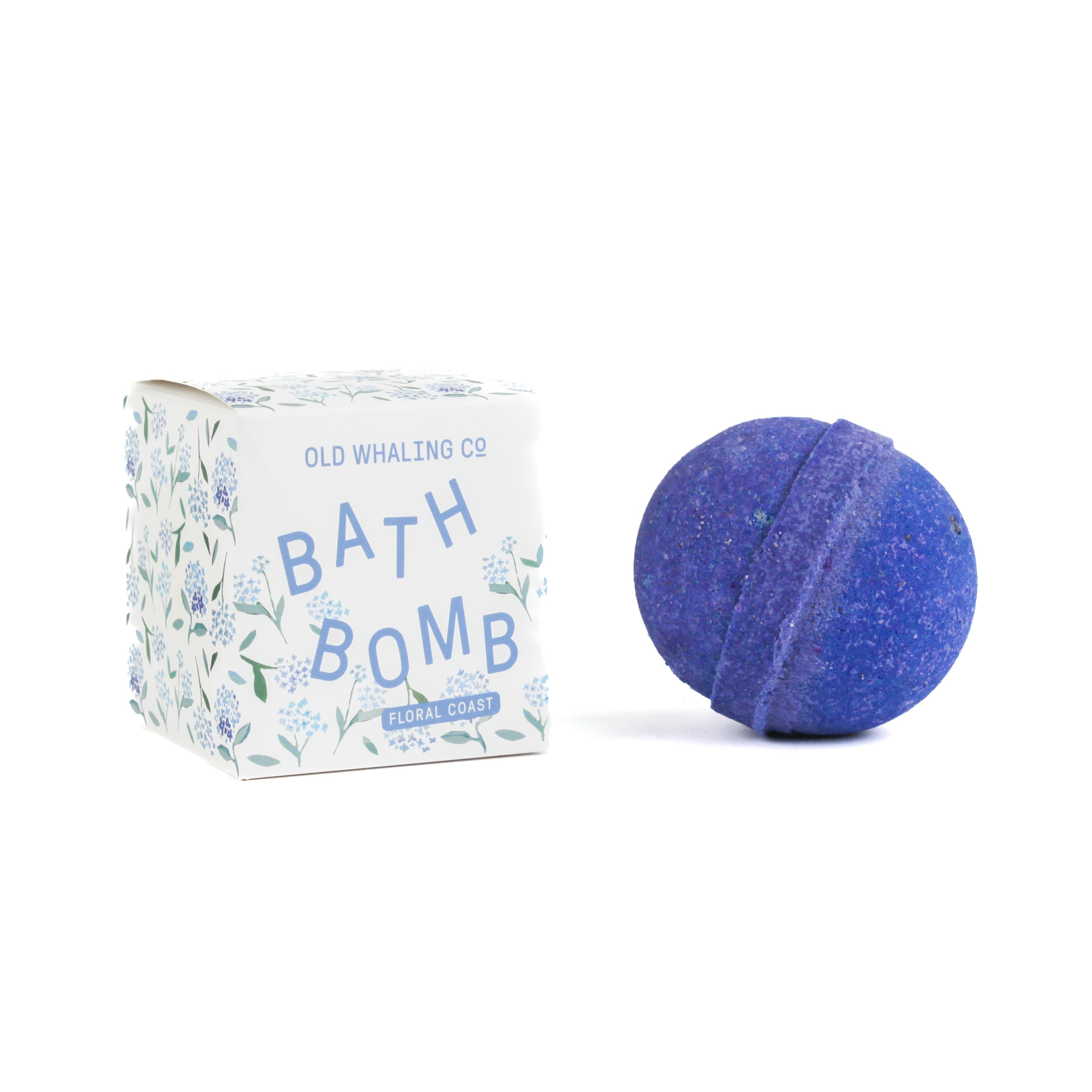 Floral Coast Bath bomb with box packaging on white background