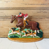 Vintage Fox and Hounds Heavy Metal Doorstop