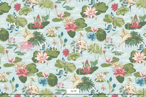 Meadow Club Sky Blue Outdoor Fabric Sample