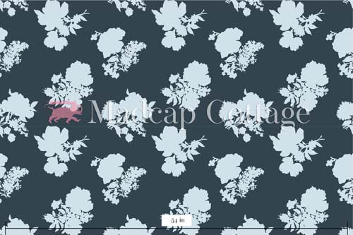 Swans Island Silhouette Navy Blue Outdoor Fabric Sample