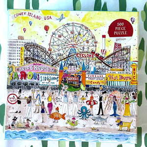 Summer at the Amusement Park/Coney Island 500-Piece Jigsaw Puzzle