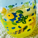 Vintage Sea Life Juice/Tea/Lemonade Carafe with 8 Tumblers, Set of 9