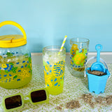 Vintage Sea Life Juice/Tea/Lemonade Carafe with 8 Tumblers, Set of 9