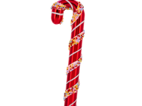 Colorful Candy Cane Glass Christmas Ornaments, Set of 3