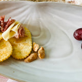 Cream-Hued Shell Stoneware Serving Plate, Set of 2