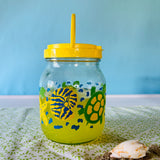 Vintage Sea Life Juice/Tea/Lemonade Carafe with 8 Tumblers, Set of 9