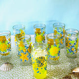 Vintage Sea Life Juice/Tea/Lemonade Carafe with 8 Tumblers, Set of 9