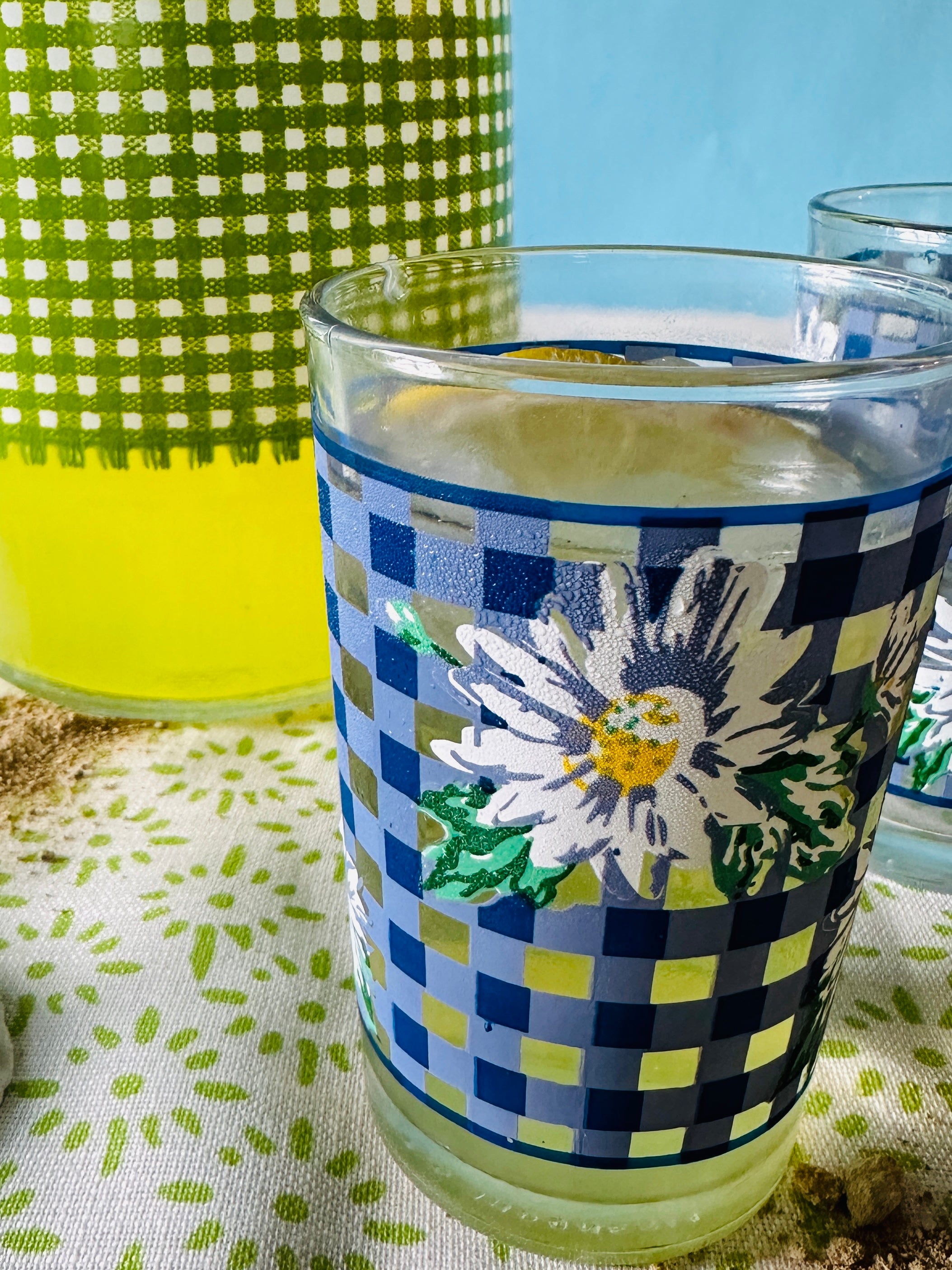 Vintage 2024 drinking glasses and pitcher set