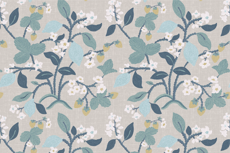 Strawberry Hill Unpasted Wallpaper, 9-yard roll