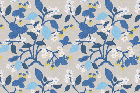 Strawberry Hill Unpasted Wallpaper, 9-yard roll