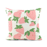 Garden Party Strawberry Performance/ Outdoor Pillow, 22" Square