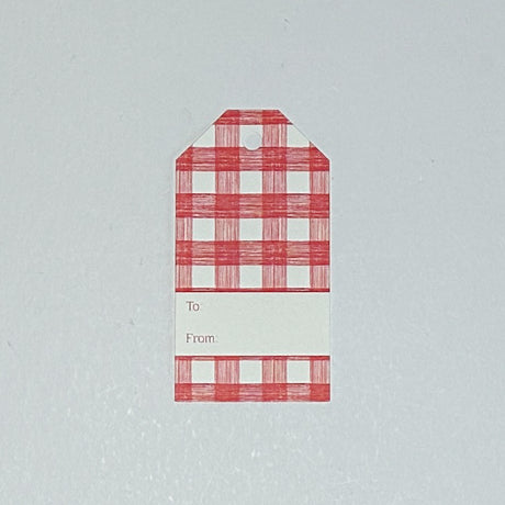 Gin Lane Gift Tags, Pack of 10 - Geranium Red