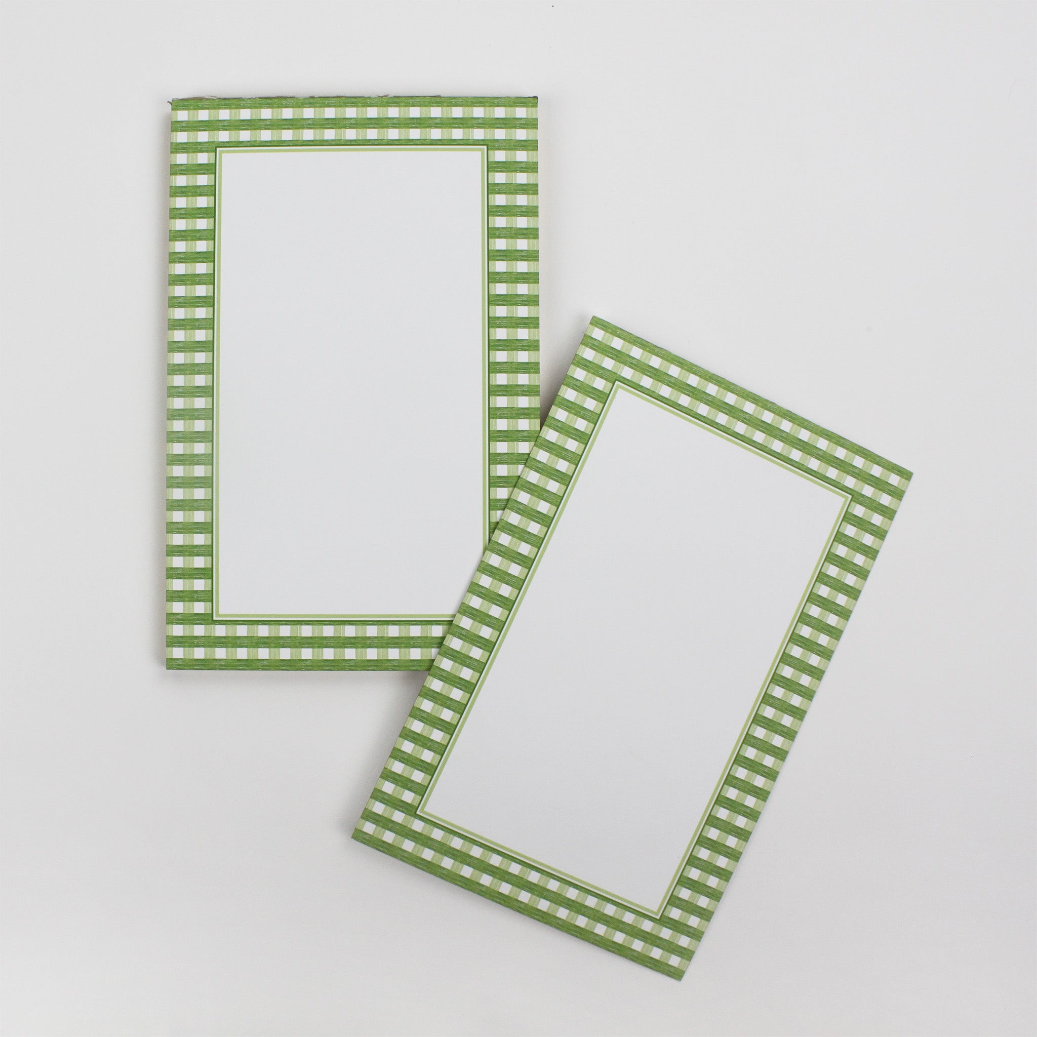 luxury notepads from madcap cottage with a gingham border