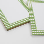 luxury notepads from madcap cottage with a gingham border