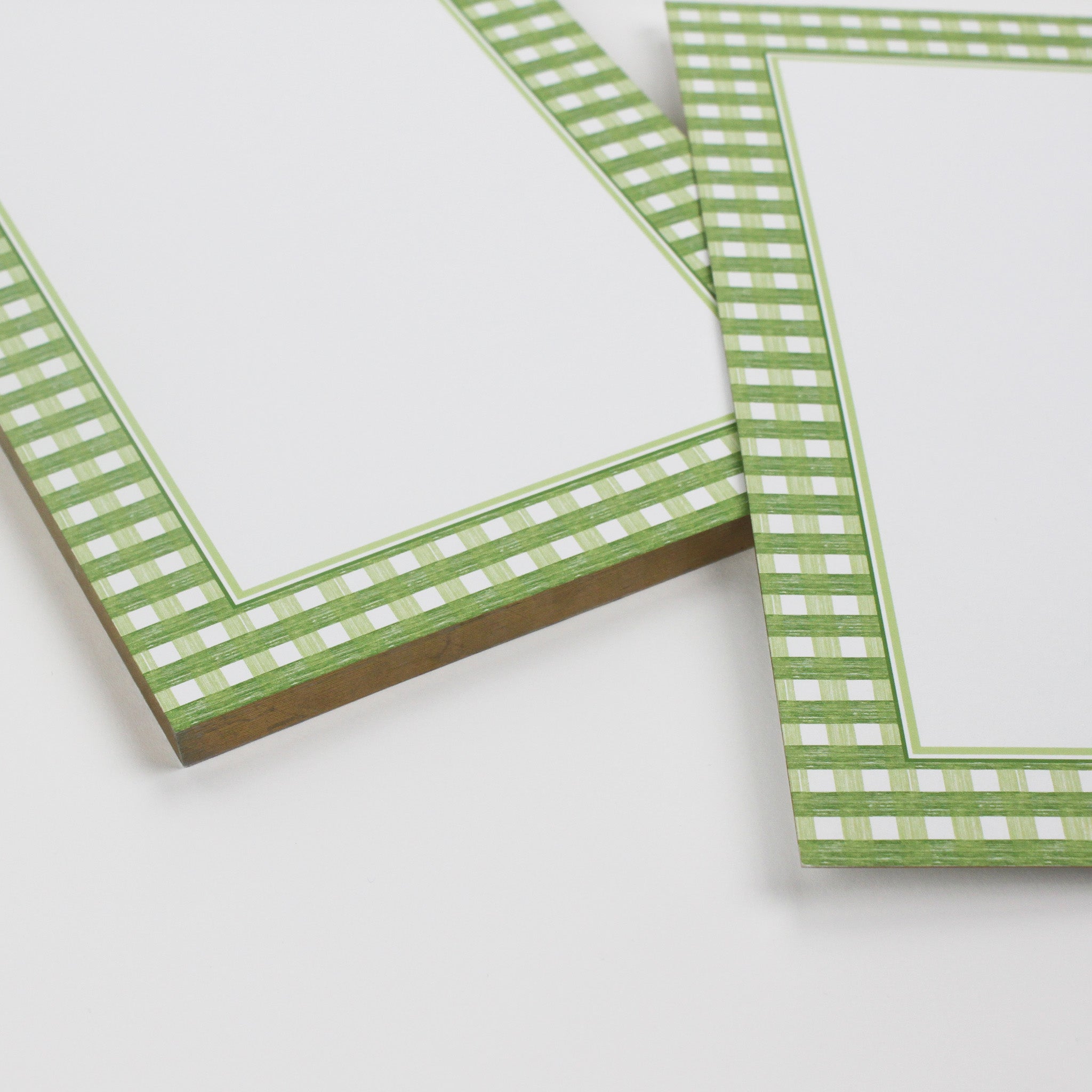 luxury notepads from madcap cottage with a gingham border