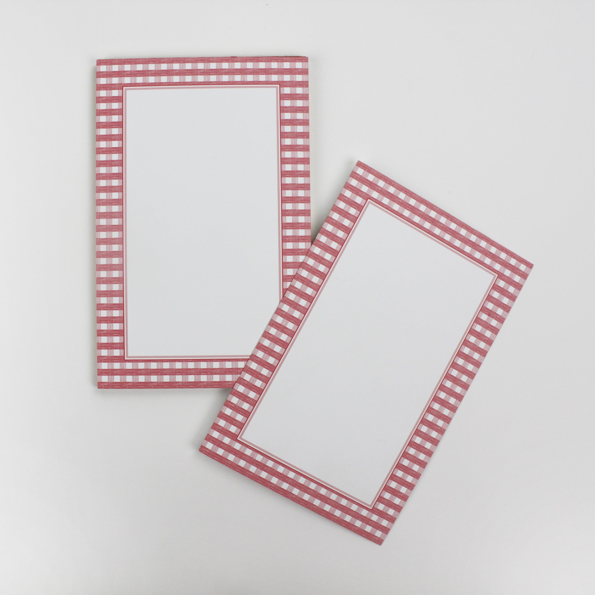 luxury notepads from madcap cottage with a gingham border