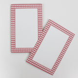 luxury notepads from madcap cottage with a pink gingham border