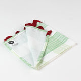 Gin Lane Green Gingham Cloth Dinner Napkins with Ric Rac, Set of 4