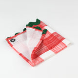 Gin Lane Red Gingham Cloth Dinner Napkins with Ric Rac , Set of 4