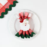 Gin Lane Red Gingham Cloth Dinner Napkins with Ric Rac , Set of 4