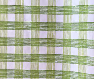 A green gingham wrapping paper 