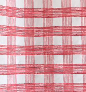 A pink gingham wrapping paper 