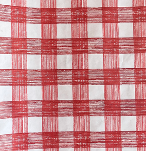 A red gingham wrapping paper 