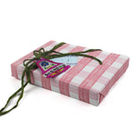A pink gingham wrapping paper 