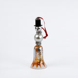 Glass Bell Snowmen christmas Ornament