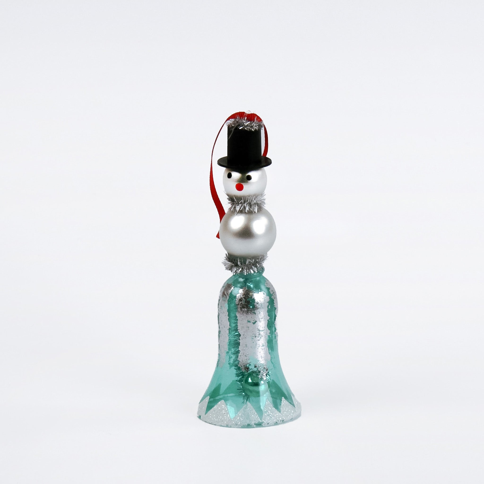 Glass Bell Snowmen christmas Ornament