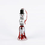 Glass Bell Snowmen christmas Ornament