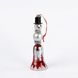 Glass Bell Snowmen christmas Ornament