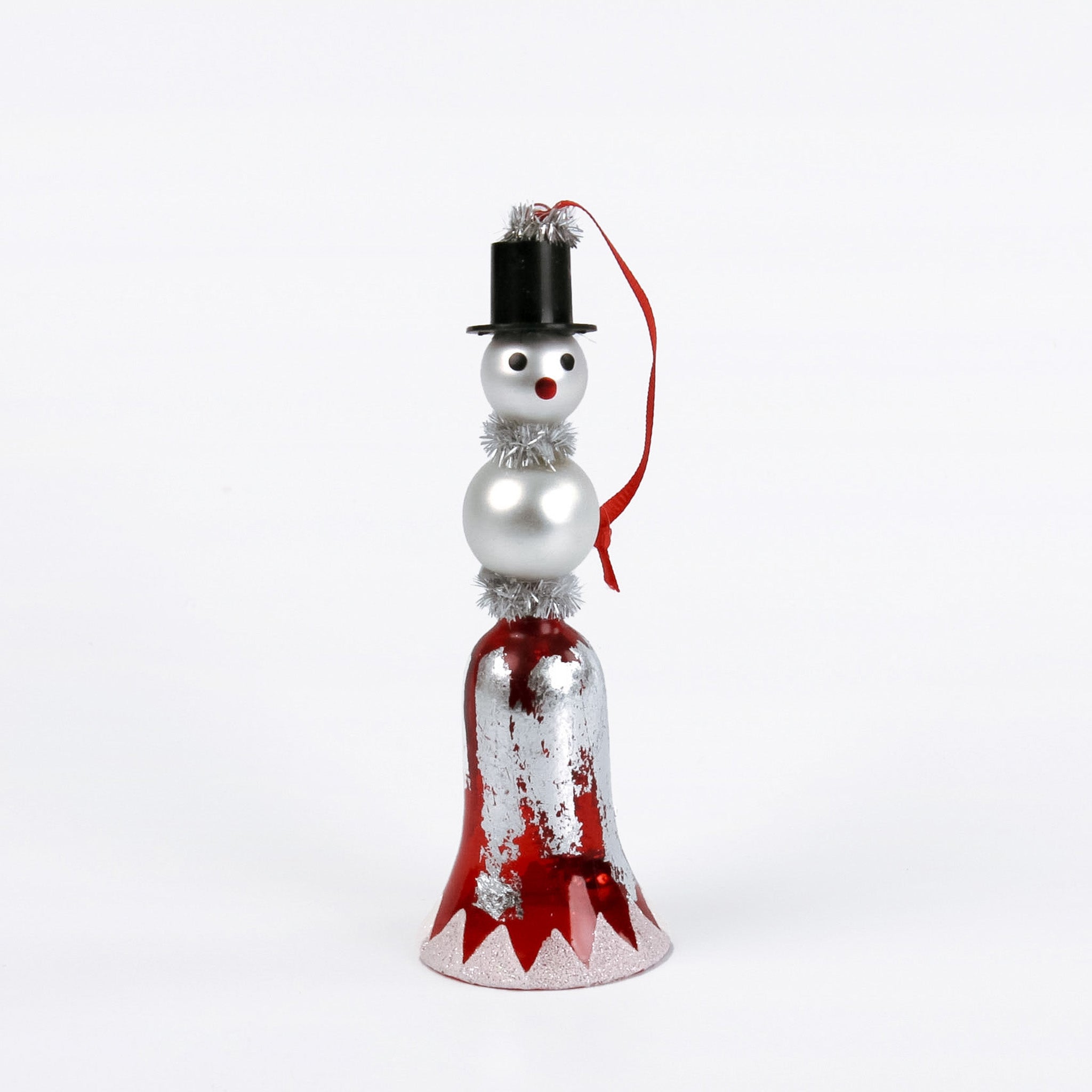 Glass Bell Snowmen christmas Ornament