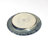 Glazed Ceramic Blue Plates, Set of 2