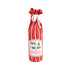 red and white striped wine bag with a “Santa, I have been goodish” label on the front
