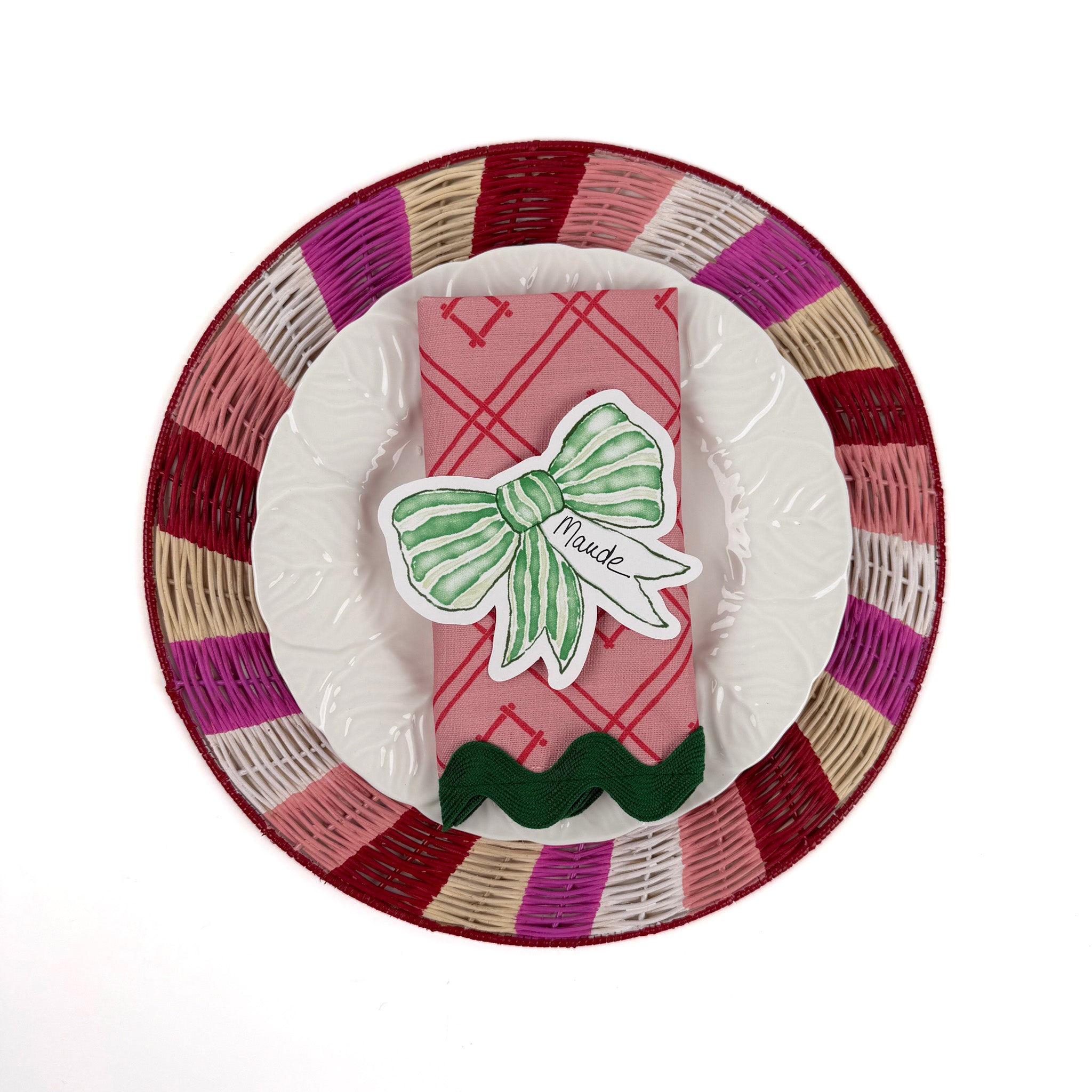 Green Bow Place Card Use